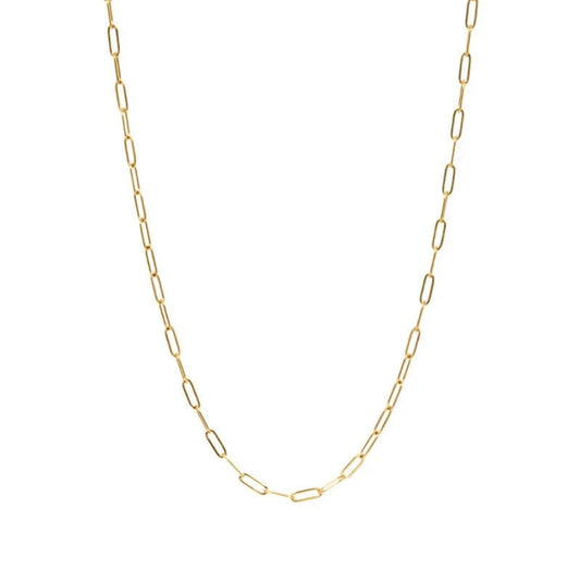 Golden Ellie Paperclip Necklace Chain