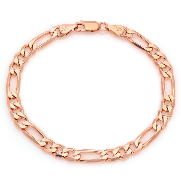 Sterling Silver 925 Figaro Bracelet