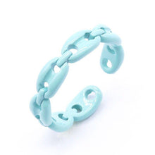 Chain Link Glazd Jewels Enamel Fashion Ring