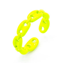 Chain Link Glazd Jewels Enamel Fashion Ring