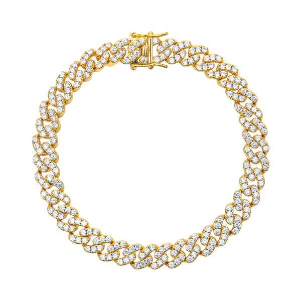 Classic Icy Cubano Link Bracelet