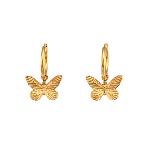 Butterfly Huggies Earrings