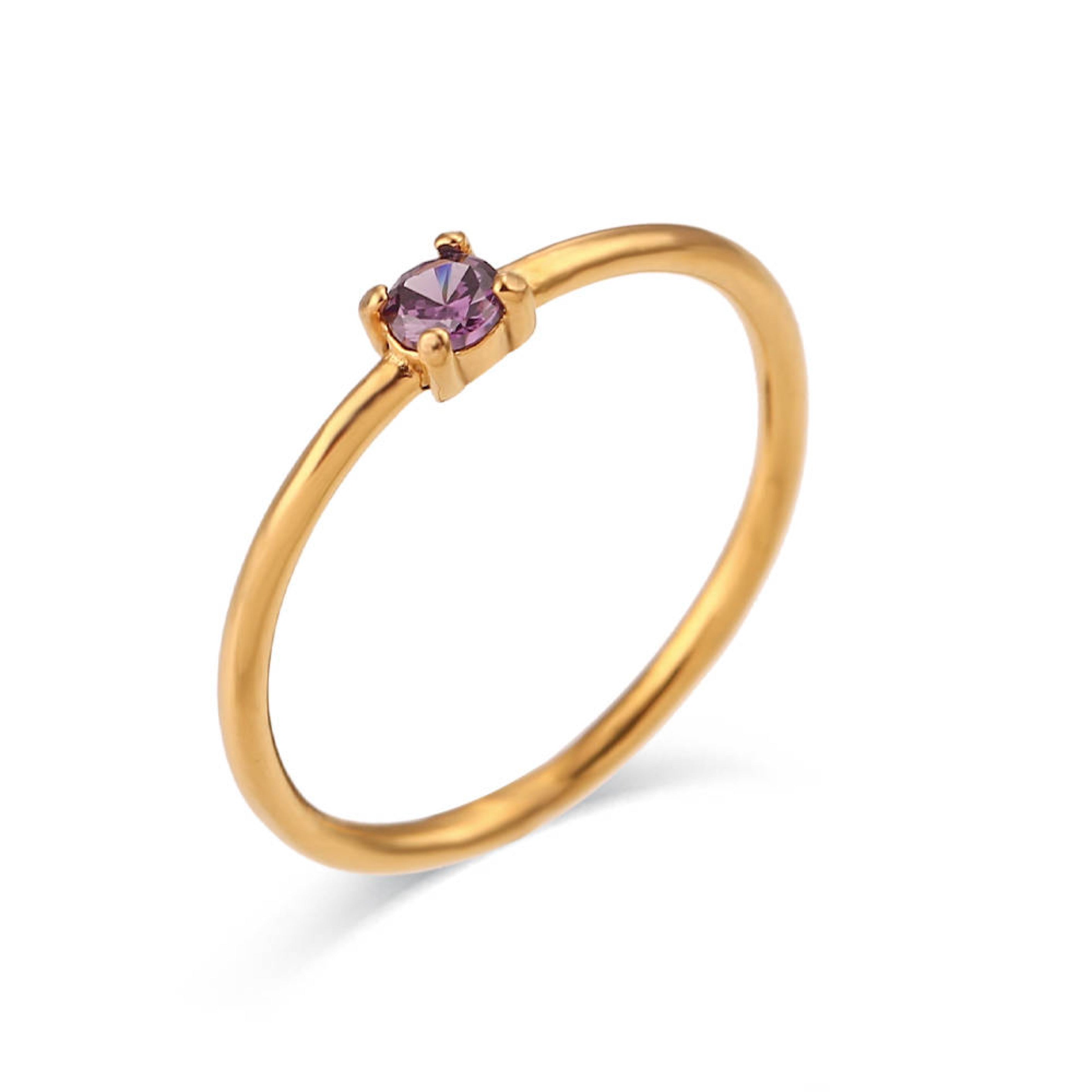 Dainty Birthstone Ring