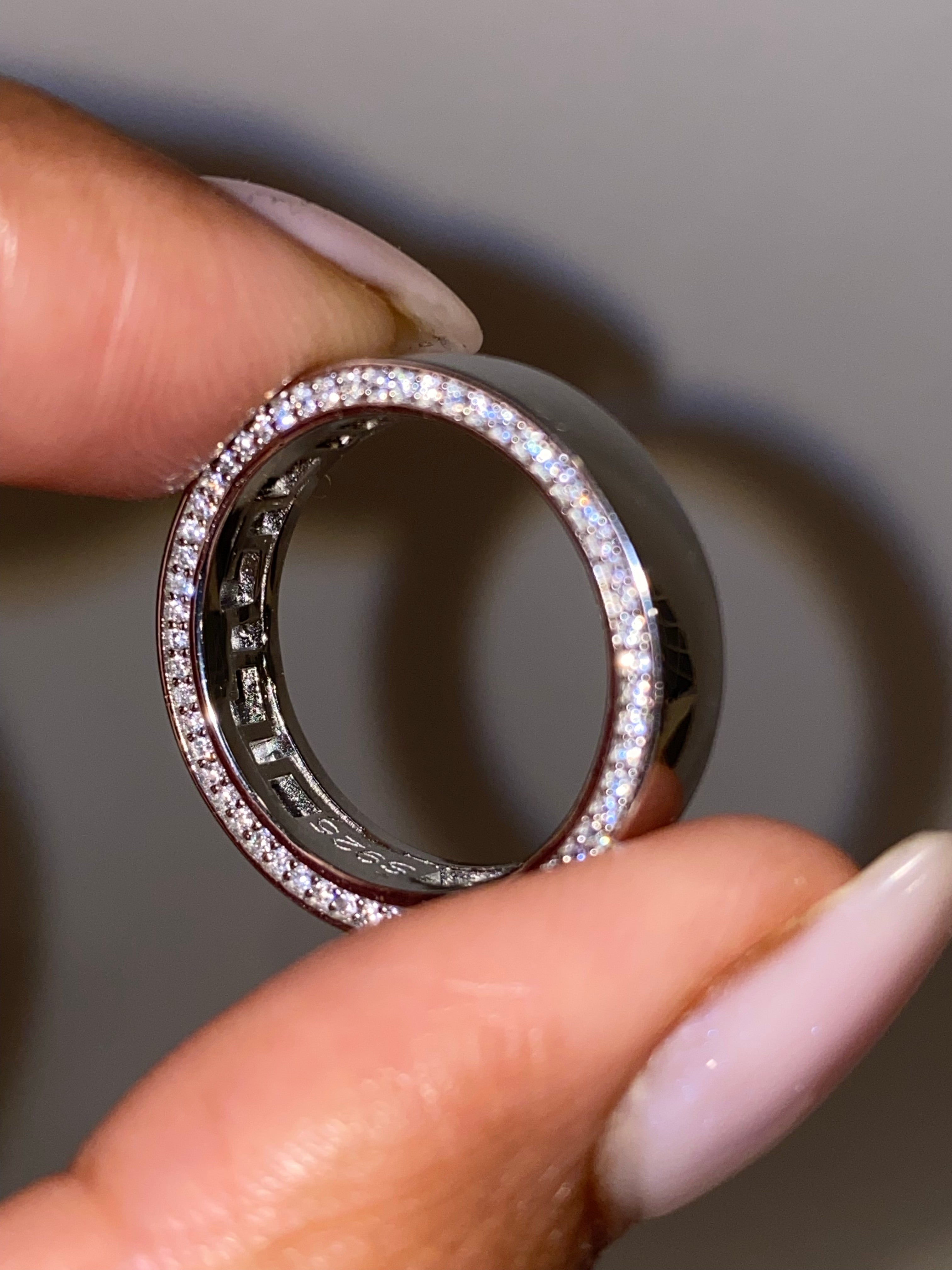 Sterling Silver Premium Julius Ring with Rhodium Plating