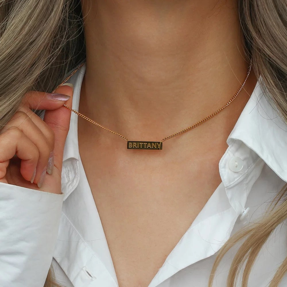 Personalized Bar Necklace