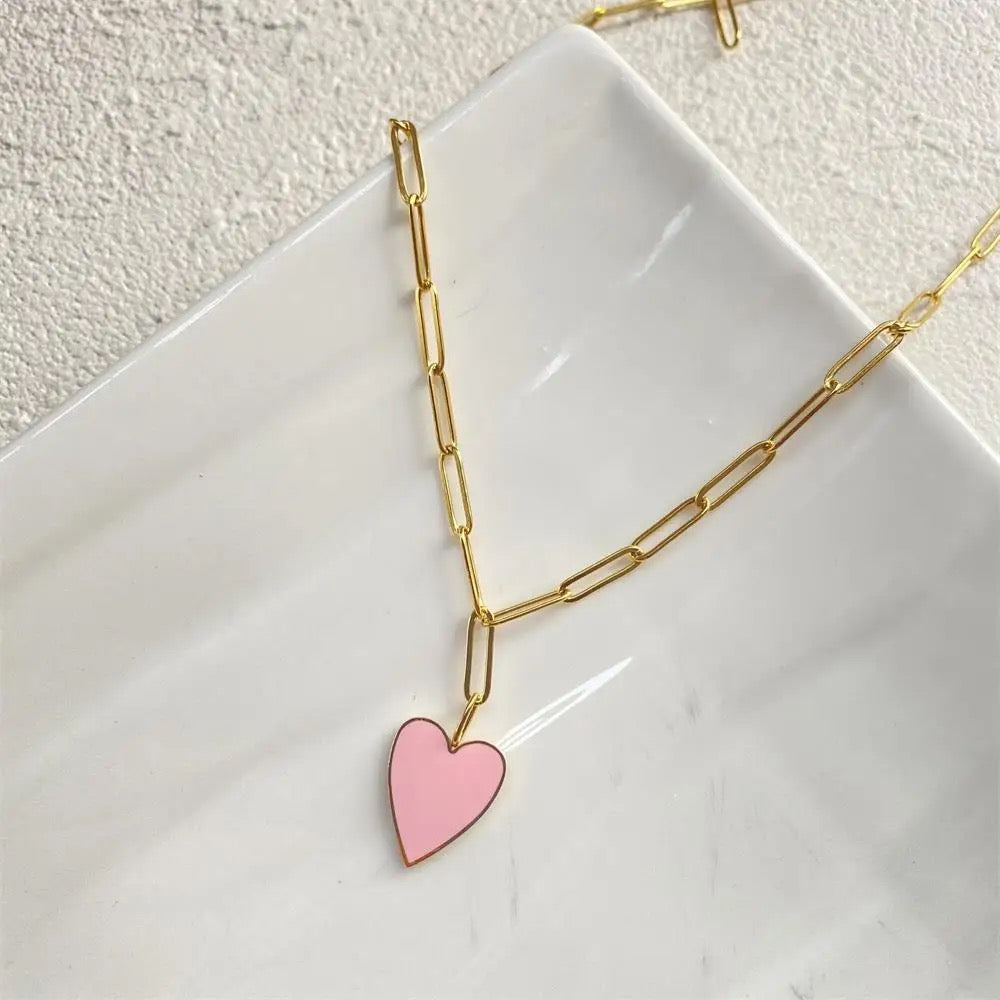Paperclip Heart Necklace