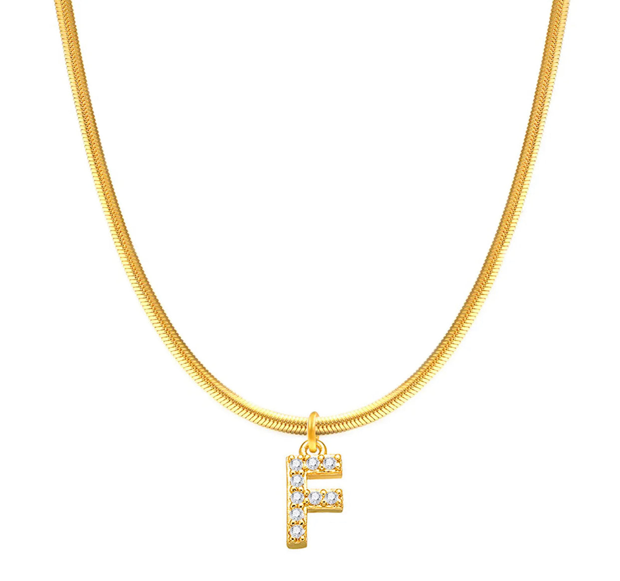 Herringbone Initial Necklace