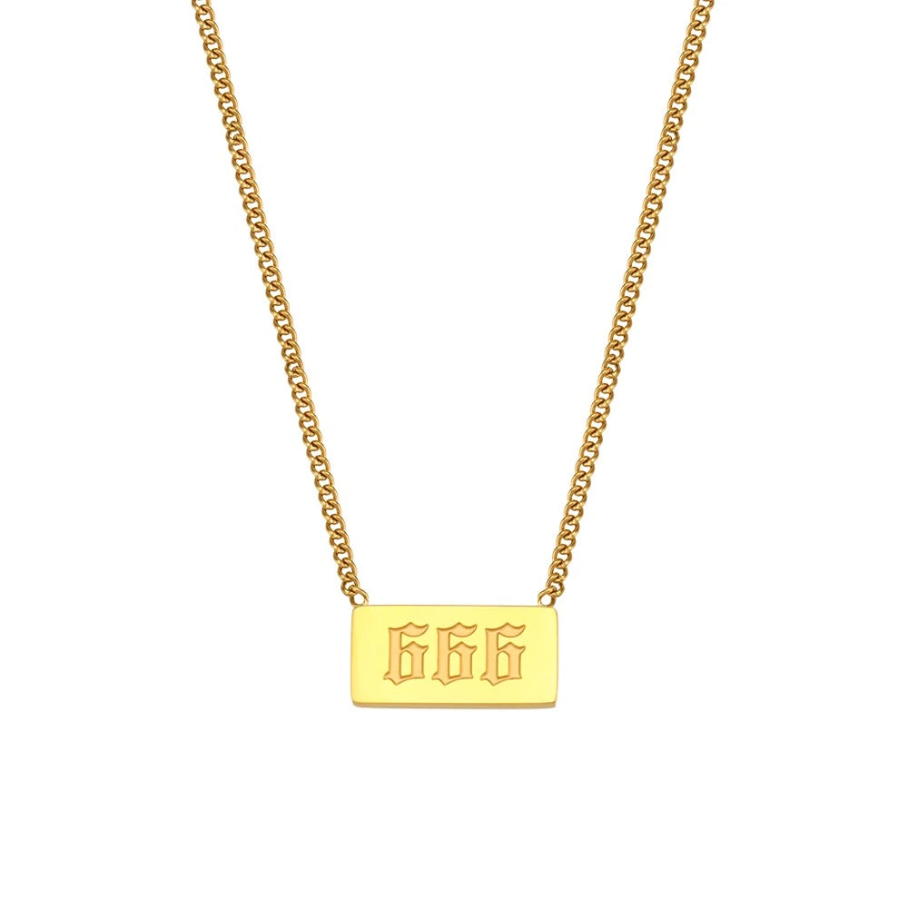 Angel Number Bar Necklace