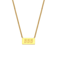 Angel Number Bar Necklace