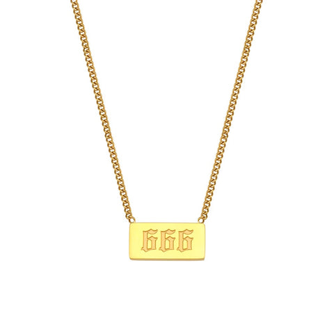 Angel Number Bar Necklace