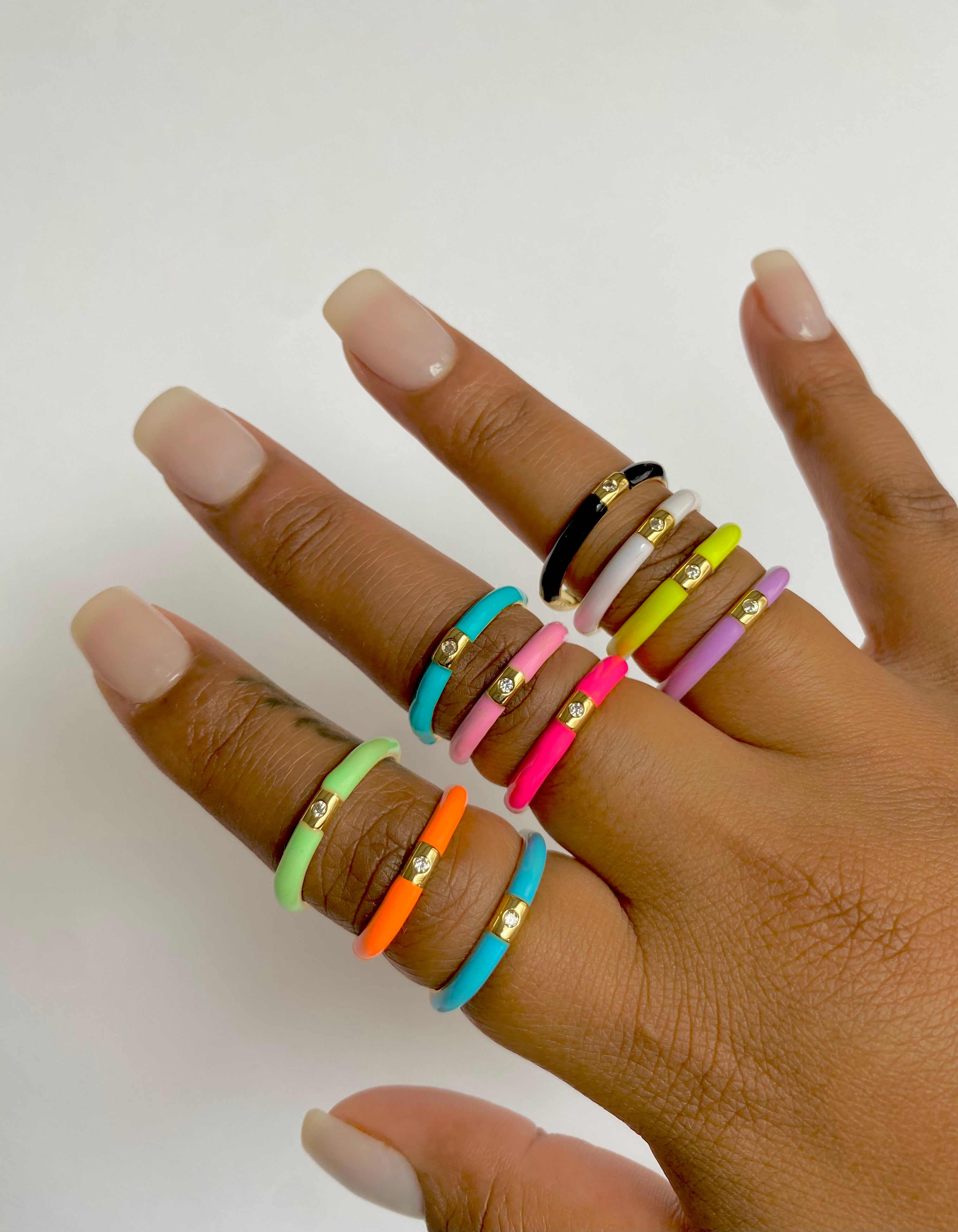 Emma Stacking Adjustable Bands Fashion Ring