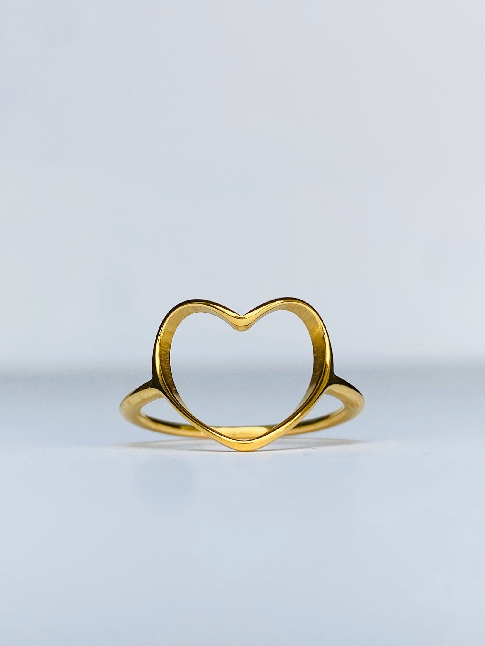 Golden Mi Amore Stainless Steel Fashion Ring