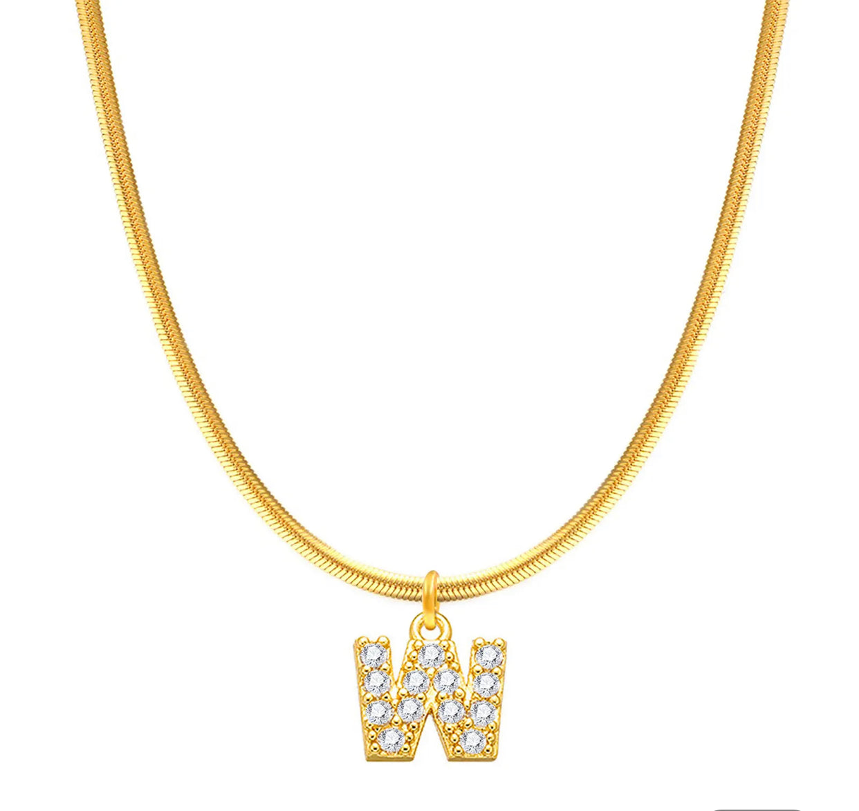 Herringbone Initial Necklace