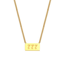 Angel Number Bar Necklace