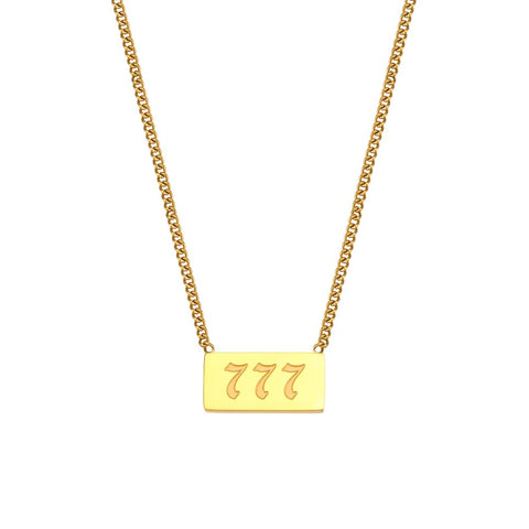 Angel Number Bar Necklace