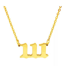 18k Gold Plating Angel Number Stainless Steel Chain Necklace