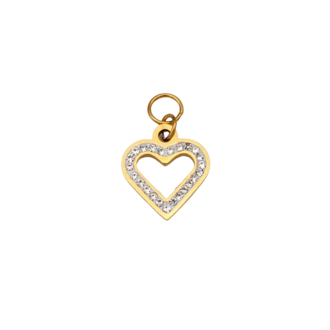 Icy Cut out Heart Charm