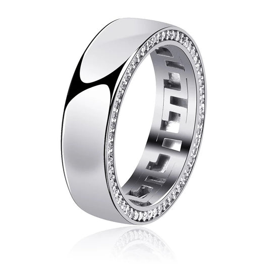 Sterling Silver Premium Julius Ring with Rhodium Plating