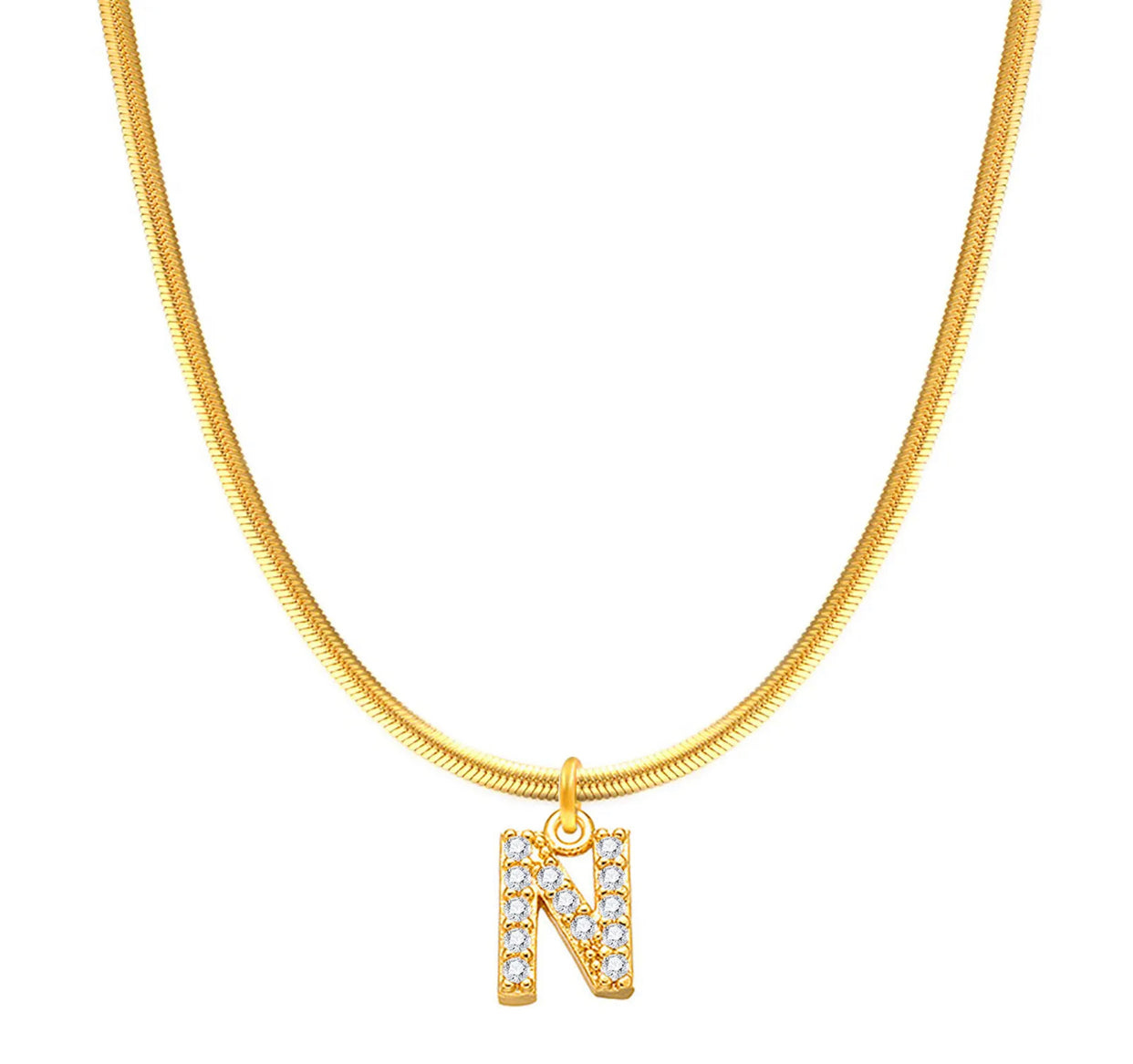 Herringbone Initial Necklace