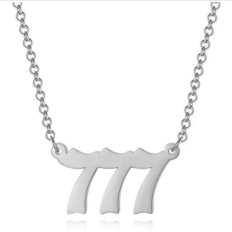 18k Gold Plating Angel Number Stainless Steel Chain Necklace