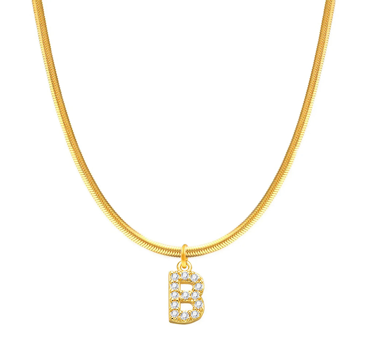 Herringbone Initial Necklace