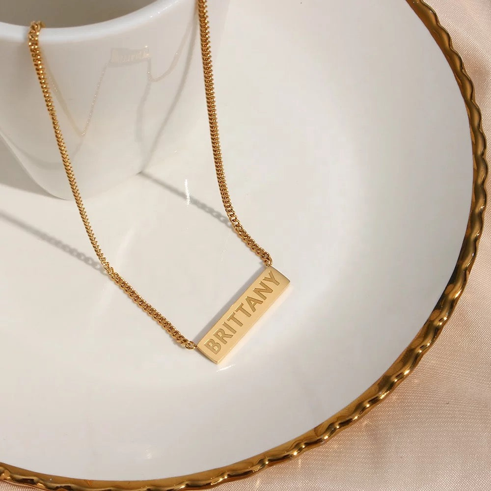 Personalized Bar Necklace
