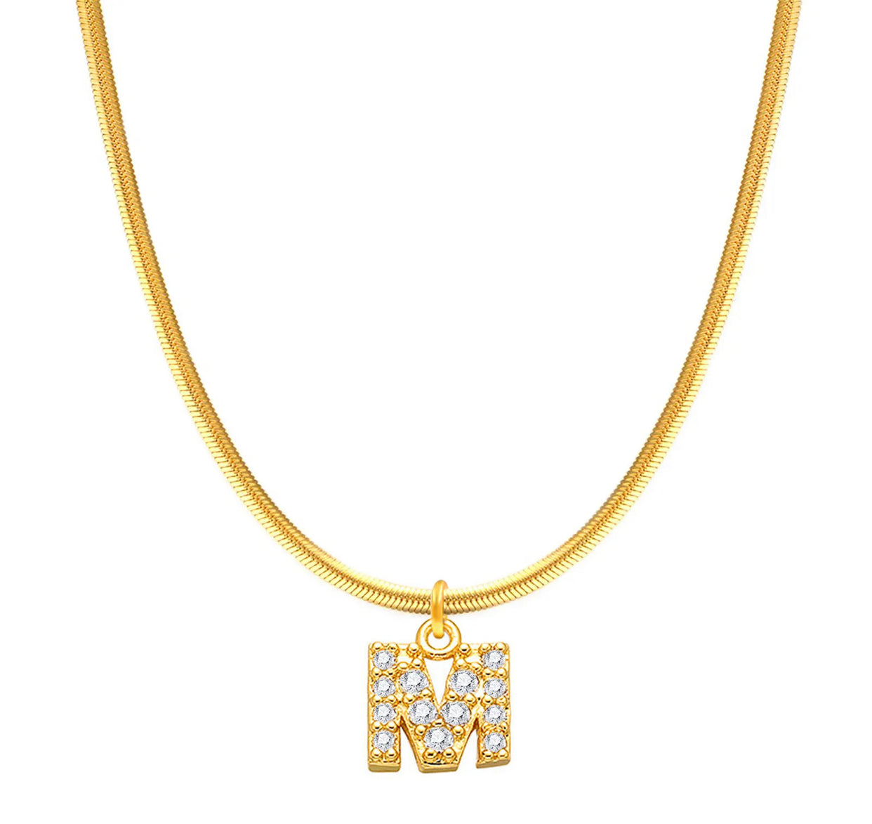 Herringbone Initial Necklace