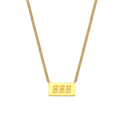 Angel Number Bar Necklace