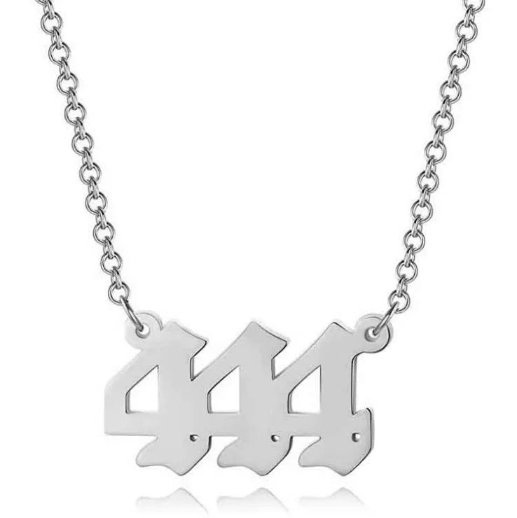18k Gold Plating Angel Number Stainless Steel Chain Necklace