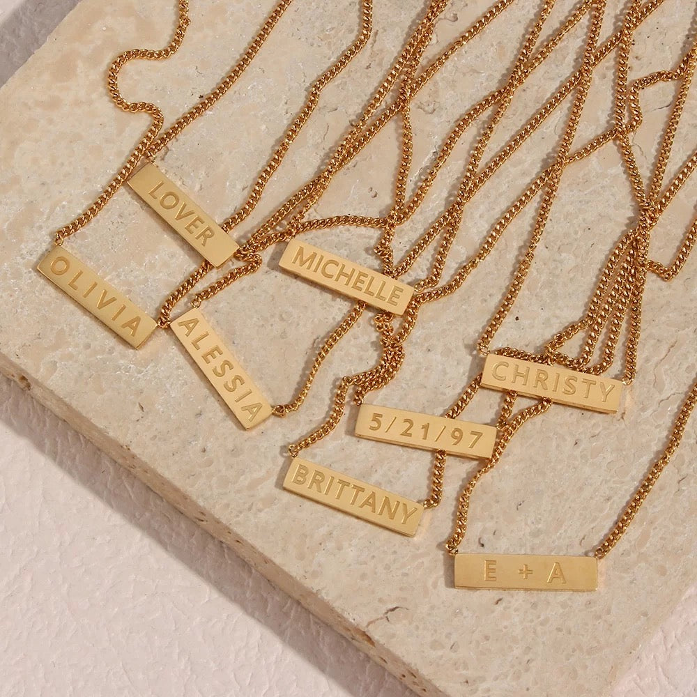Personalized Bar Necklace