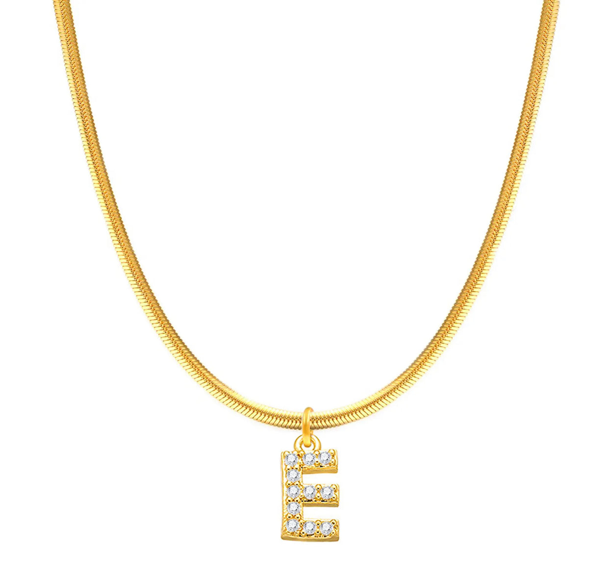 Herringbone Initial Necklace