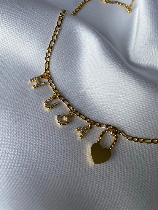 Golden Personalized Figaro Chain Necklace