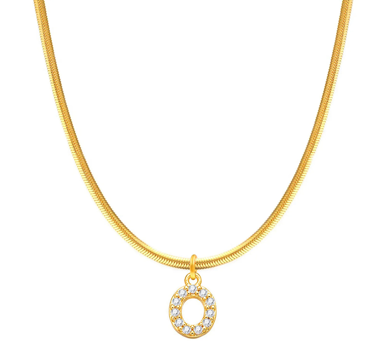 Herringbone Initial Necklace