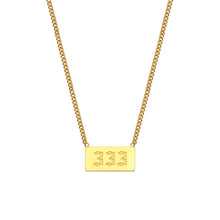 Angel Number Bar Necklace