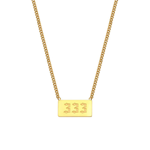 Angel Number Bar Necklace