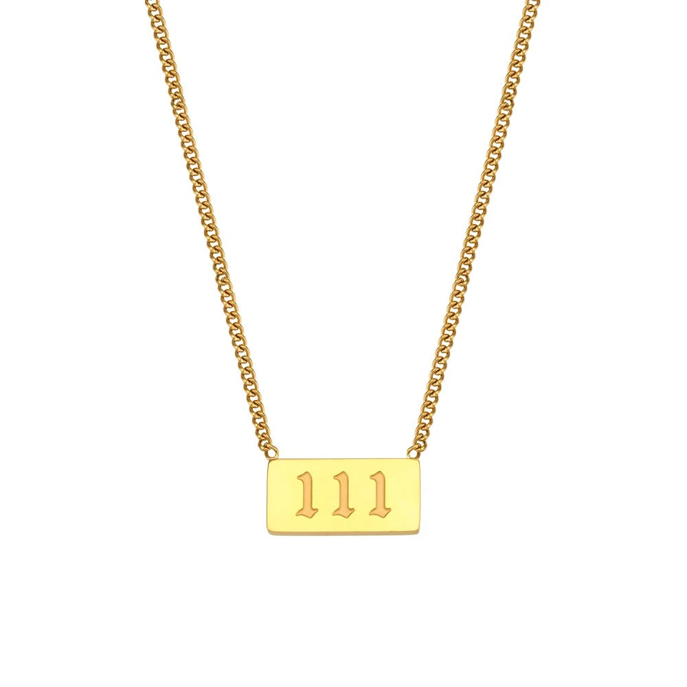 Angel Number Bar Necklace