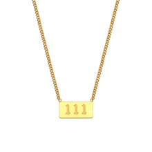 Angel Number Bar Necklace