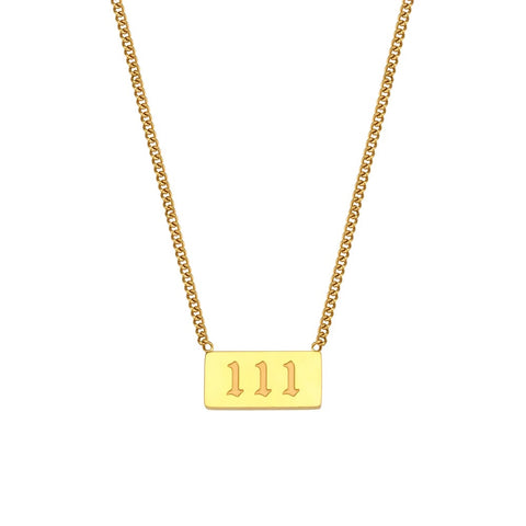 Angel Number Bar Necklace