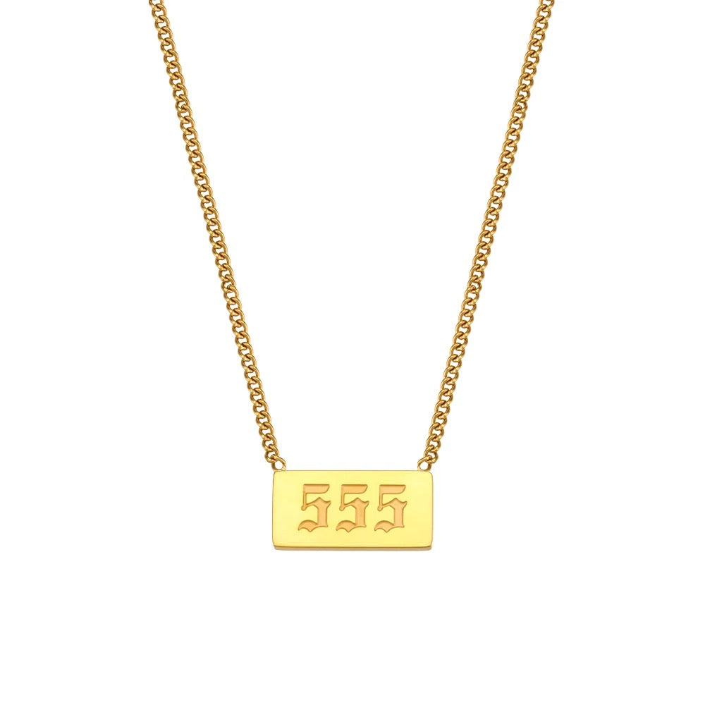 Angel Number Bar Necklace