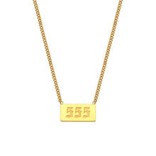 Angel Number Bar Necklace