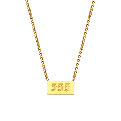 Angel Number Bar Necklace