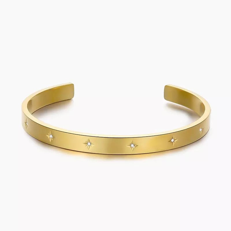Gold tone 60 mm Stainless Steel Classic Erica Bangle