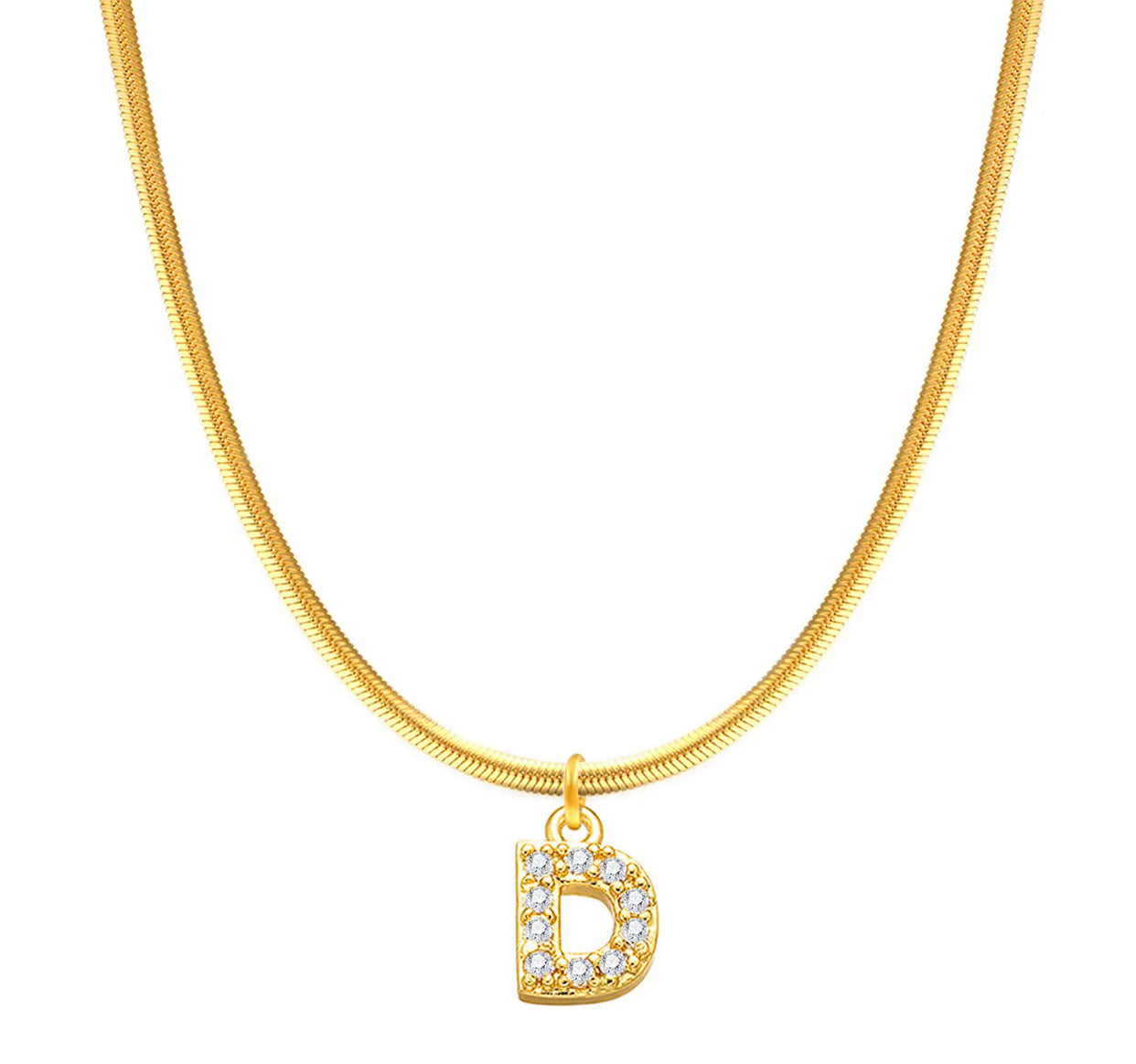 Herringbone Initial Necklace