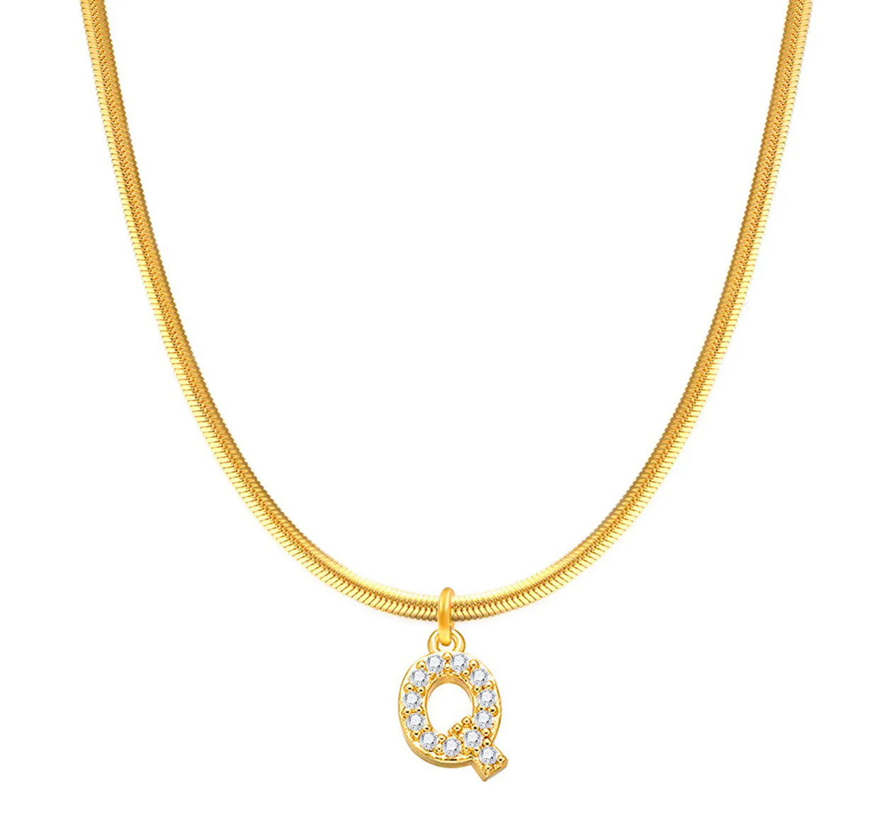 Herringbone Initial Necklace