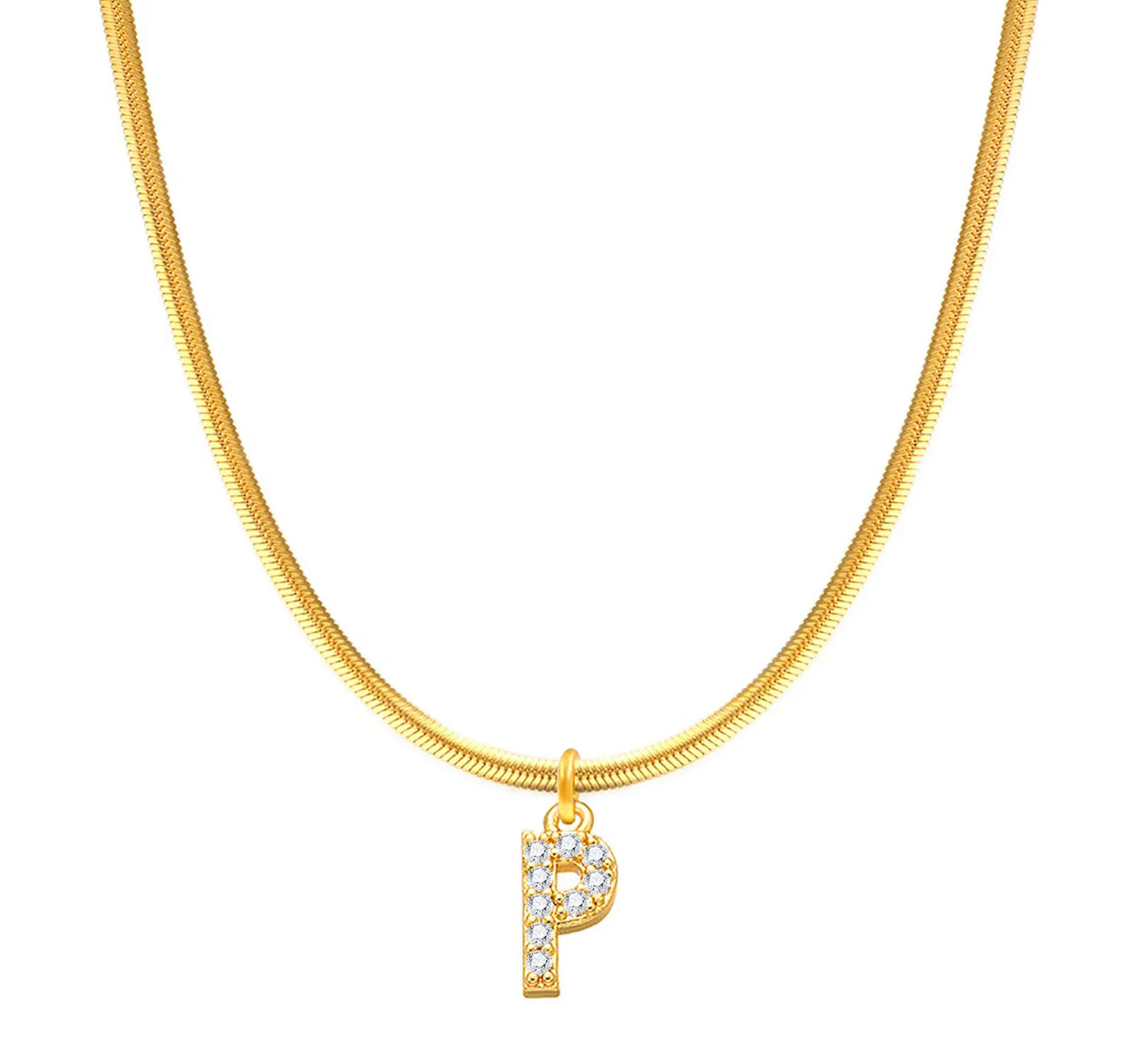 Herringbone Initial Necklace