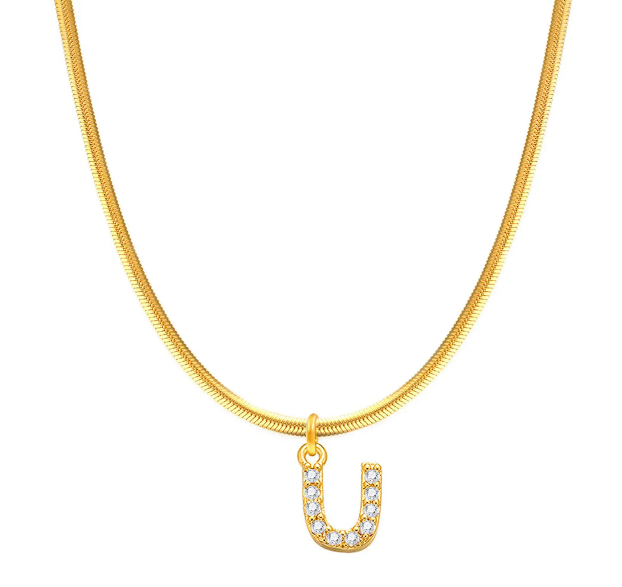 Herringbone Initial Necklace