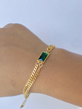 Gold tone Stainless Steel Eva Classic Emerald Jewelry Set