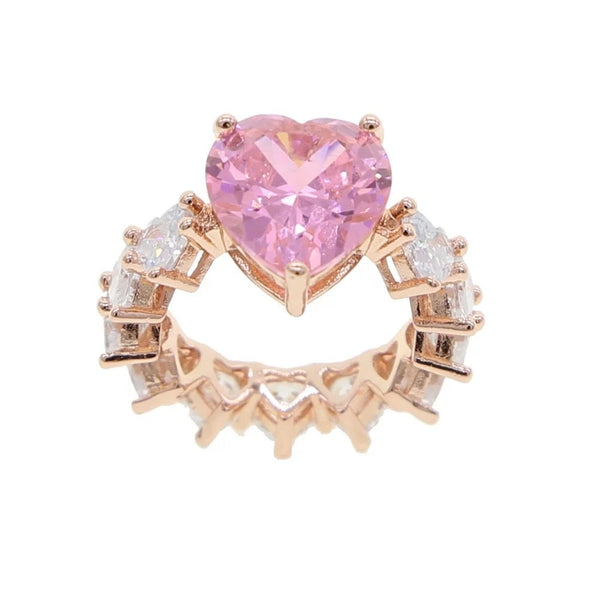 Heart deals pink ring