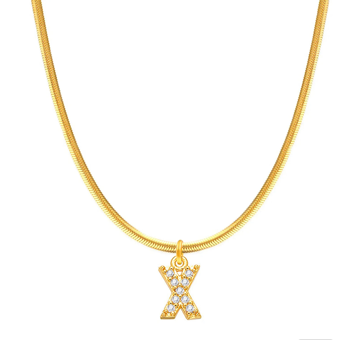 Herringbone Initial Necklace