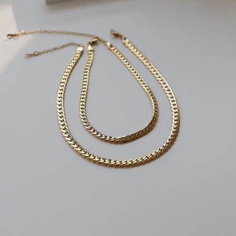 Ayla Flat Cuban Necklace